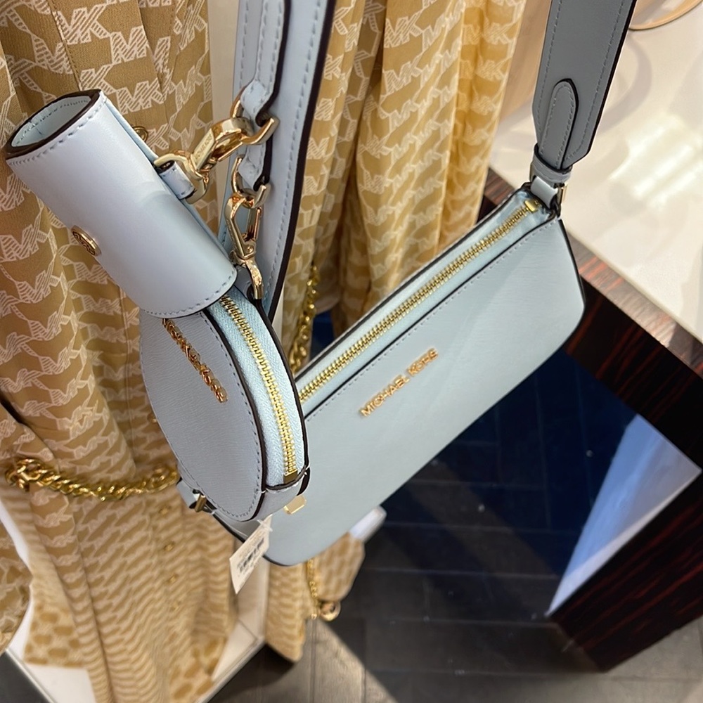 MICHAEL KORS JET SET TRAVEL SMALL SHOULDER CROSSBODY BAG WITH TECH ATTCH AIRPOD - Picture 3 of 16